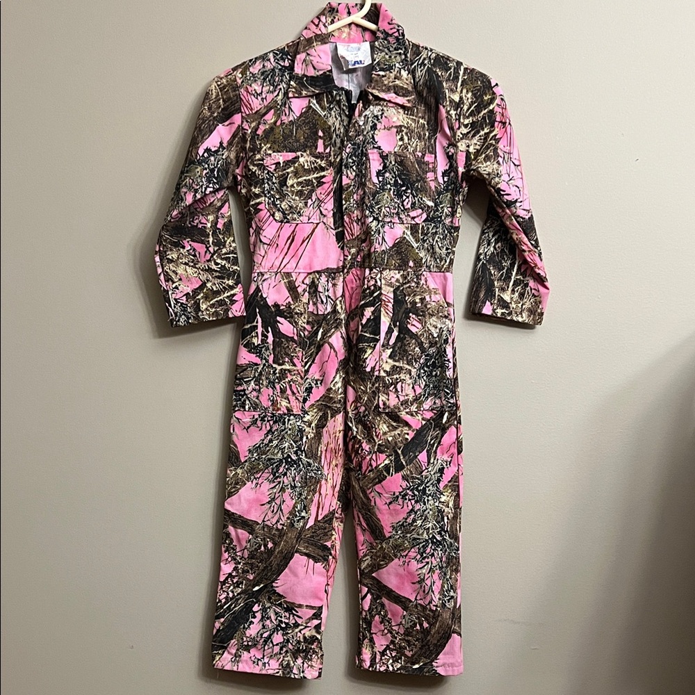 Big Al Girl’s Pink Camouflage Jumpsuit Size 8